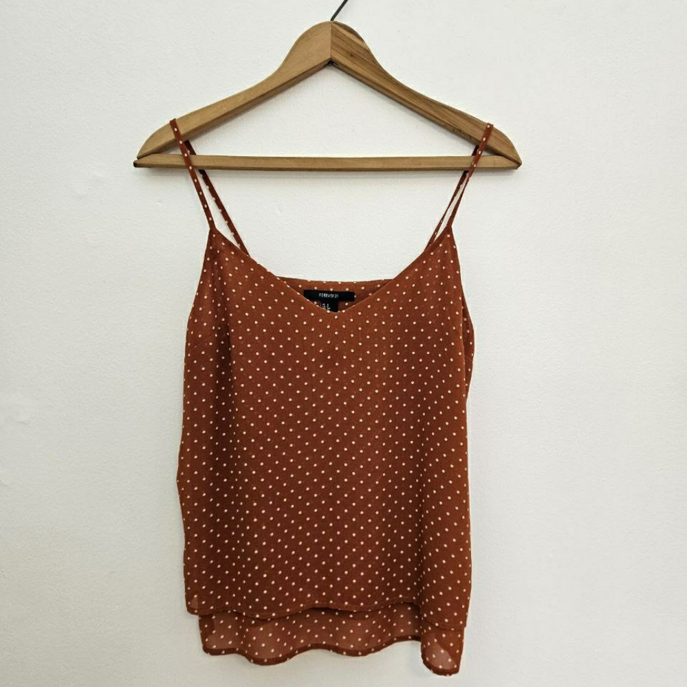 Forever 21 Terracotta Polka Dot Camisole S small